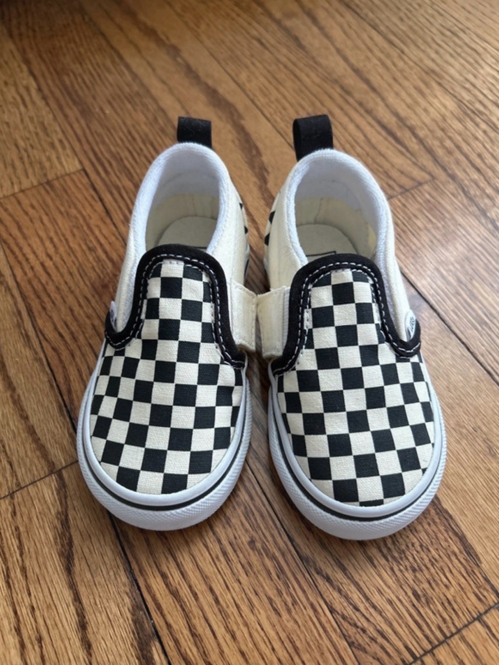 Vans Kids Checkerboard Slip-On Sneakers - Black & White